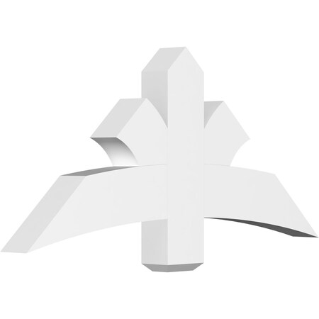 Ekena Millwork Davenport Architectural Grade PVC Gable Bracket, 48"W x 22"H x 4"D x 6"F, 11/12 Pitch GBP048X22X0406DAV00